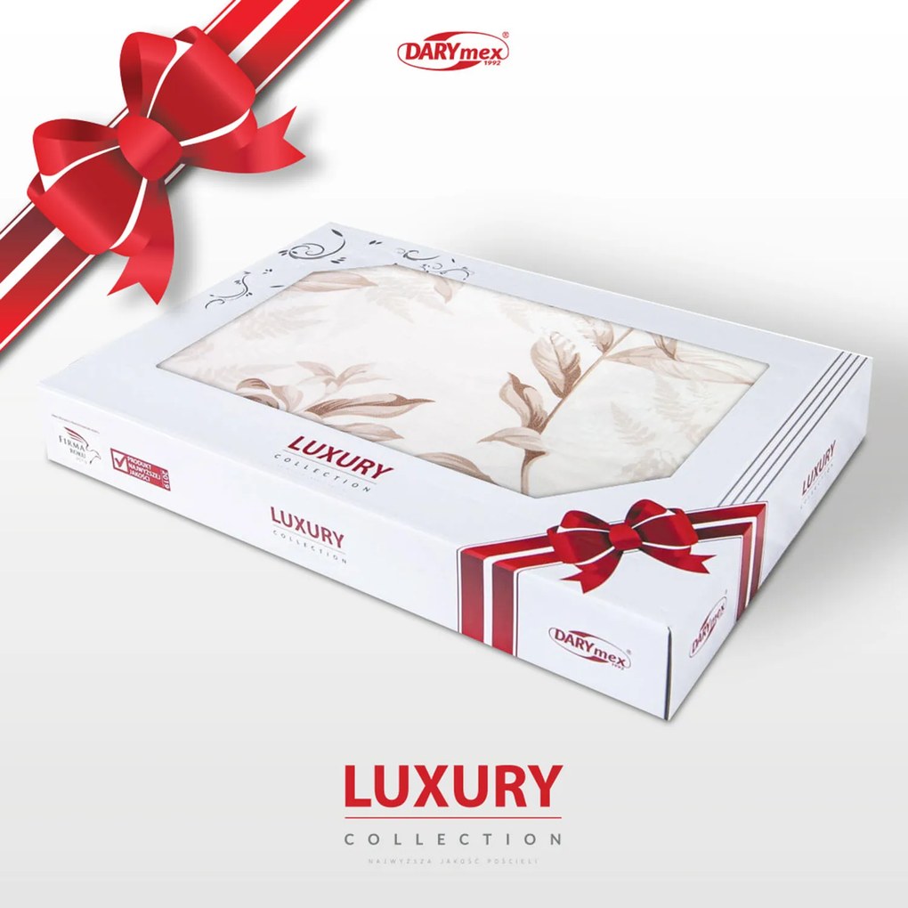 SATÉNOVÉ POSTEĽNÉ OBLIEČKY LUXURY PUHA2 220X200 CM, 2 KS 70X80 CM VZOROVANÉ