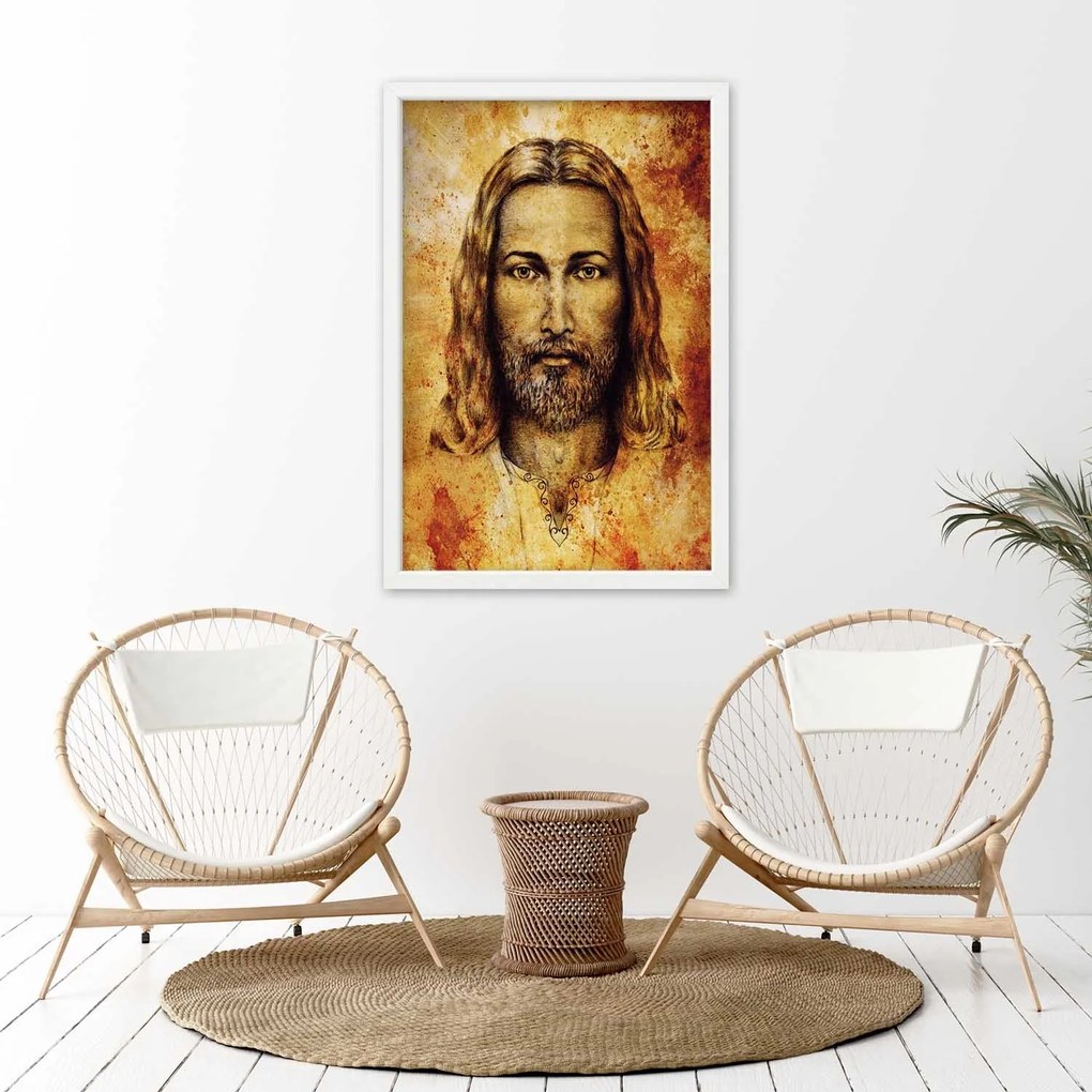 Gario Plagát Turínske plátno tvár Ježiša Krista Farba rámu: Bez rámu, Rozmery: 40 x 60 cm