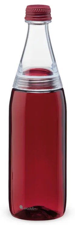ALADDIN Fresco Twist &amp; Go plastová fľaša na vodu s dvojitým uzáverom 700ml, Burgundy Red 10-01729-082