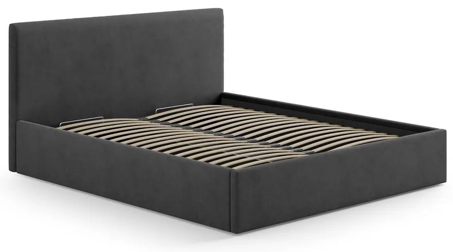 Antracitové čalúnené čelo postele 150,5x100 cm Remo – Micadoni