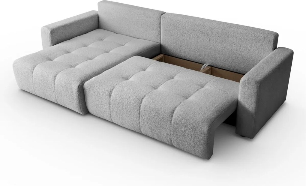 ROHOVÁ SEDAČKA SHARLOTTE 261 x 143 cm SIVÁ