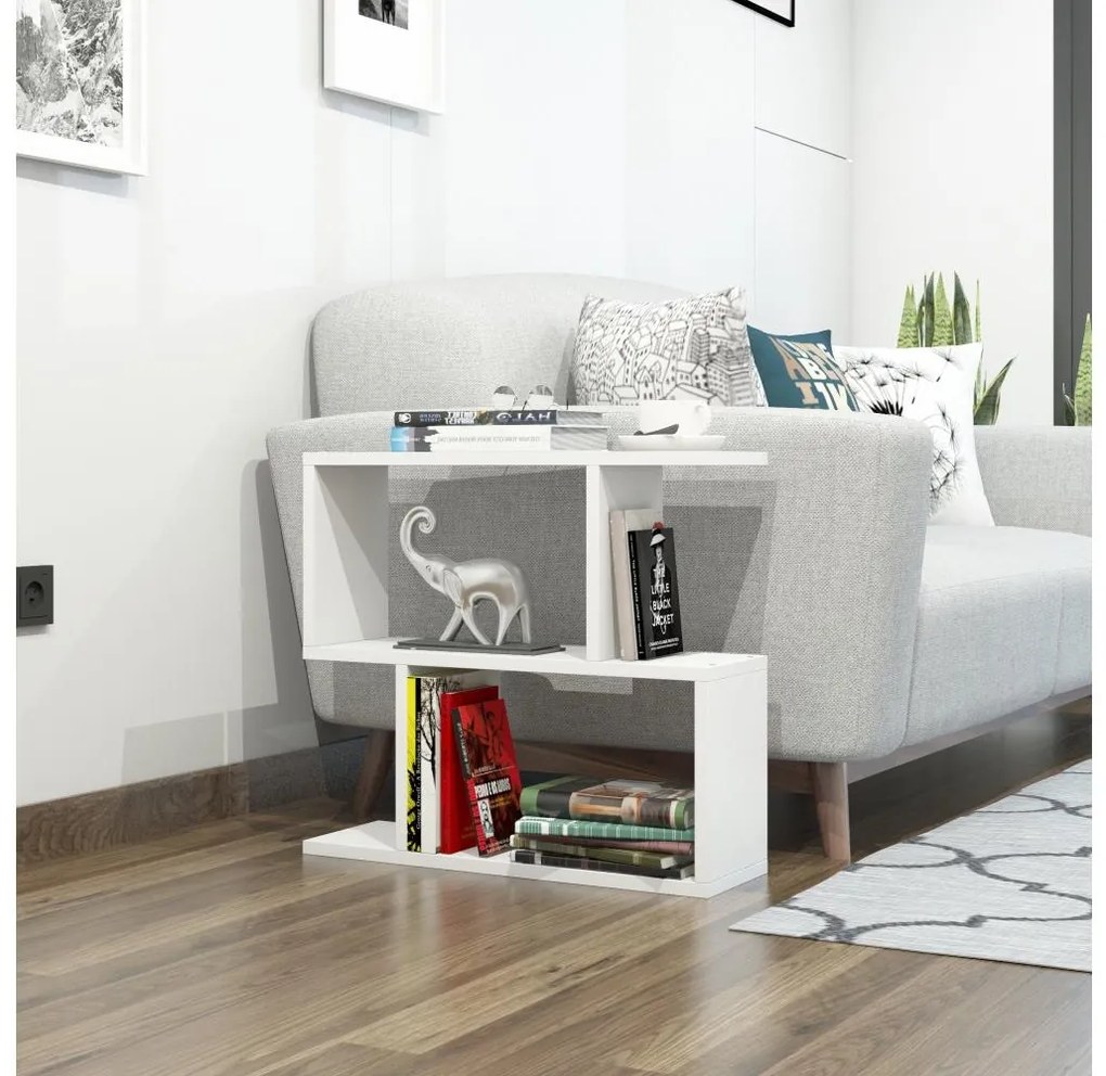 Odkladací stolík LALE 55x60 cm biela