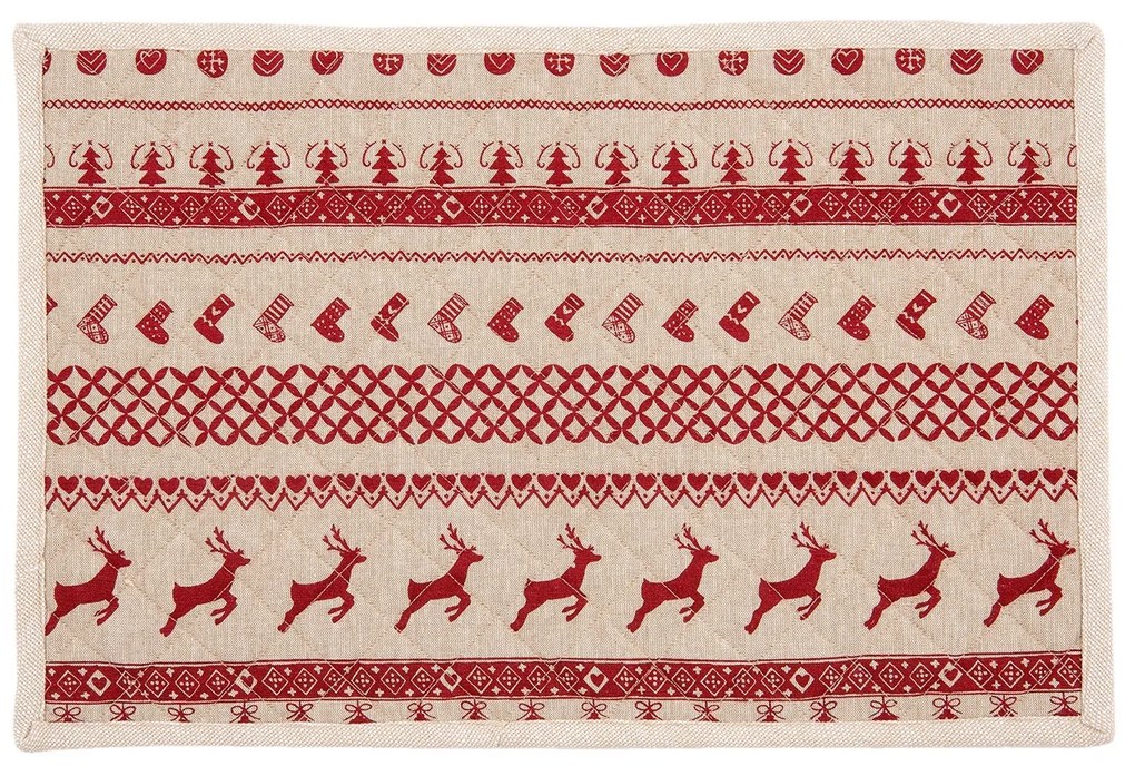 Prestieranie na stôl Nordic Christmas - 48 * 33 cm - sada 6ks