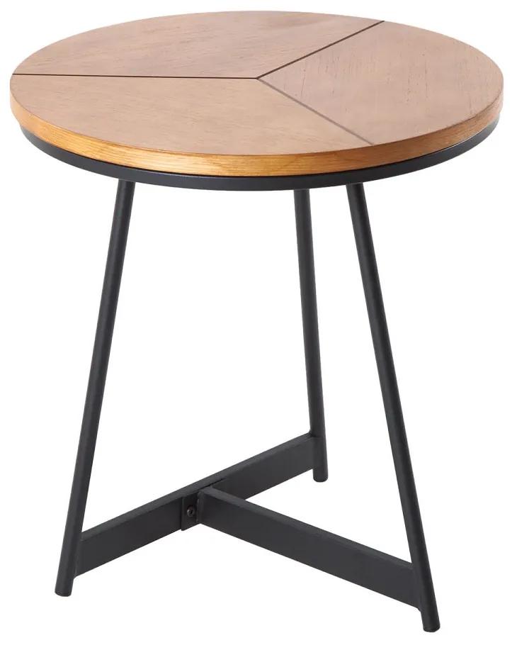 Dizajnový odkladací stolík Faxon 45 cm imitácia dub