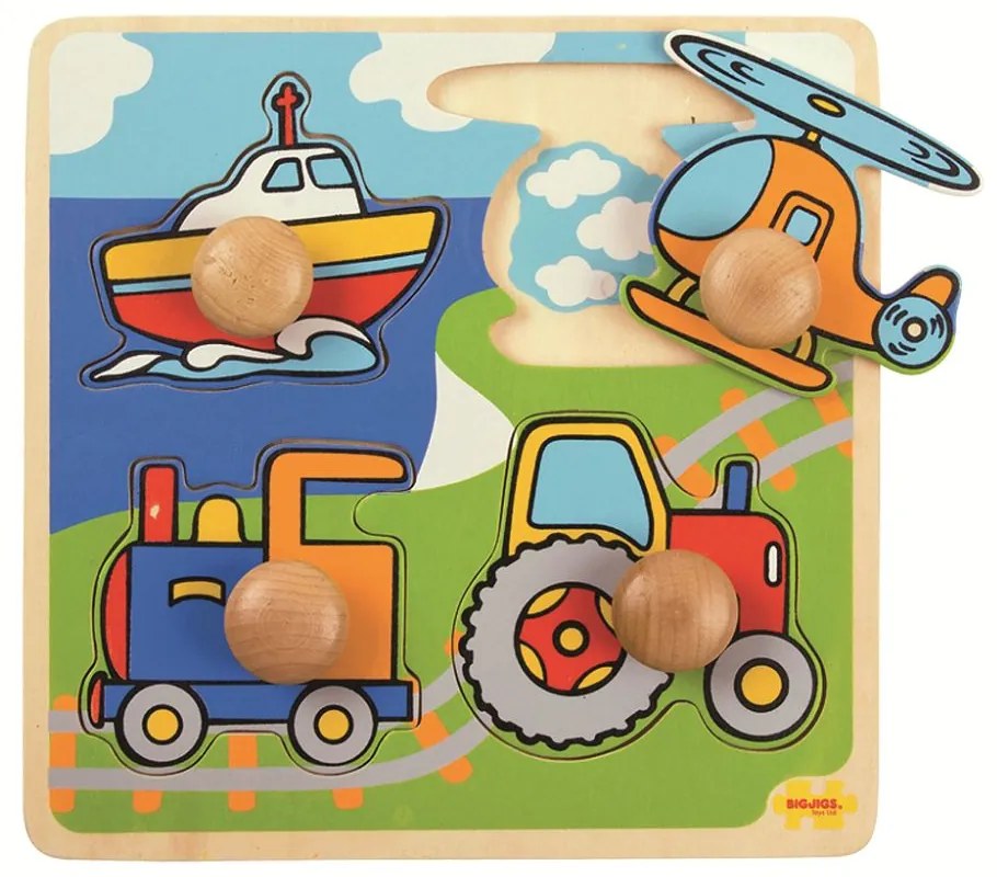 Bigjigs Toys Vkladacie puzzle doprava