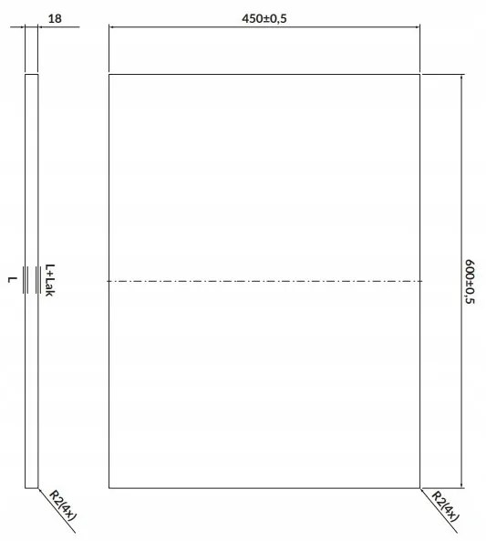 Cersanit Larga, doska na skrinku 60cm, biela lesklá, S932-023