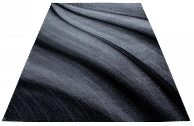 Ayyildiz, Kusový koberec Miami 6630 black, 80x150, šedá, kancelária