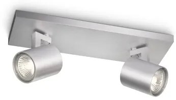 Philips 53092/48/12 Stropné bodové svietidlo Runner GU10, 2x20W, IP20, strieborná-hliník