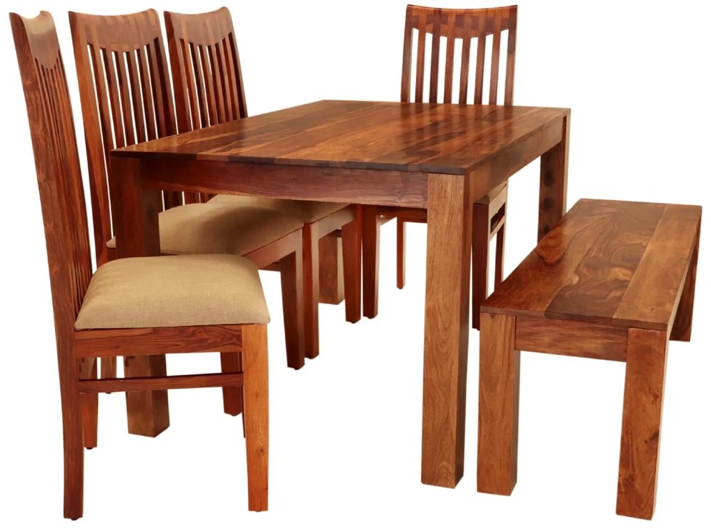 furniture-nabytek.cz - Jedálenský set pre 6 osôb Gani z indického masívu palisander