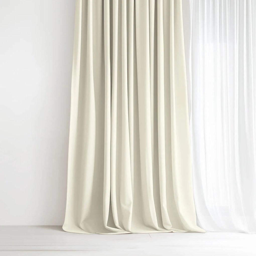 Goldea dekoračný záves - smotanový 140x150 cm