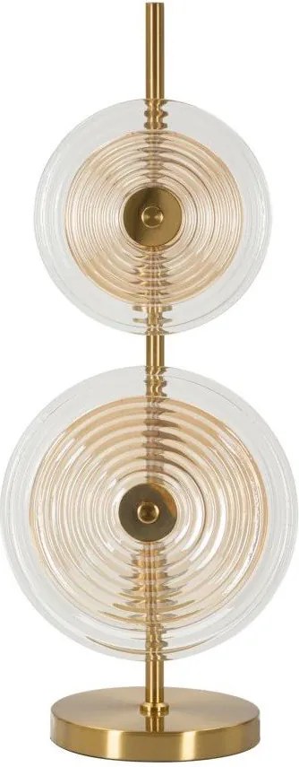 Stolová lampa v zlatej farbe so skleneným tienidlom (výška 63 cm) Venice – Mauro Ferretti