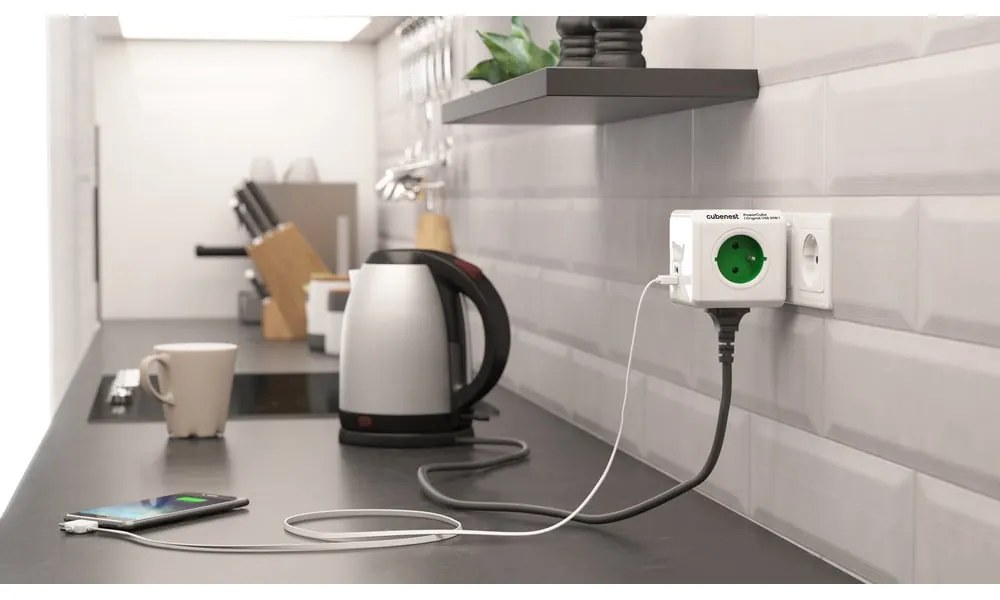 Rozbočovacia zásuvka PowerCube Original USB – Cubenest