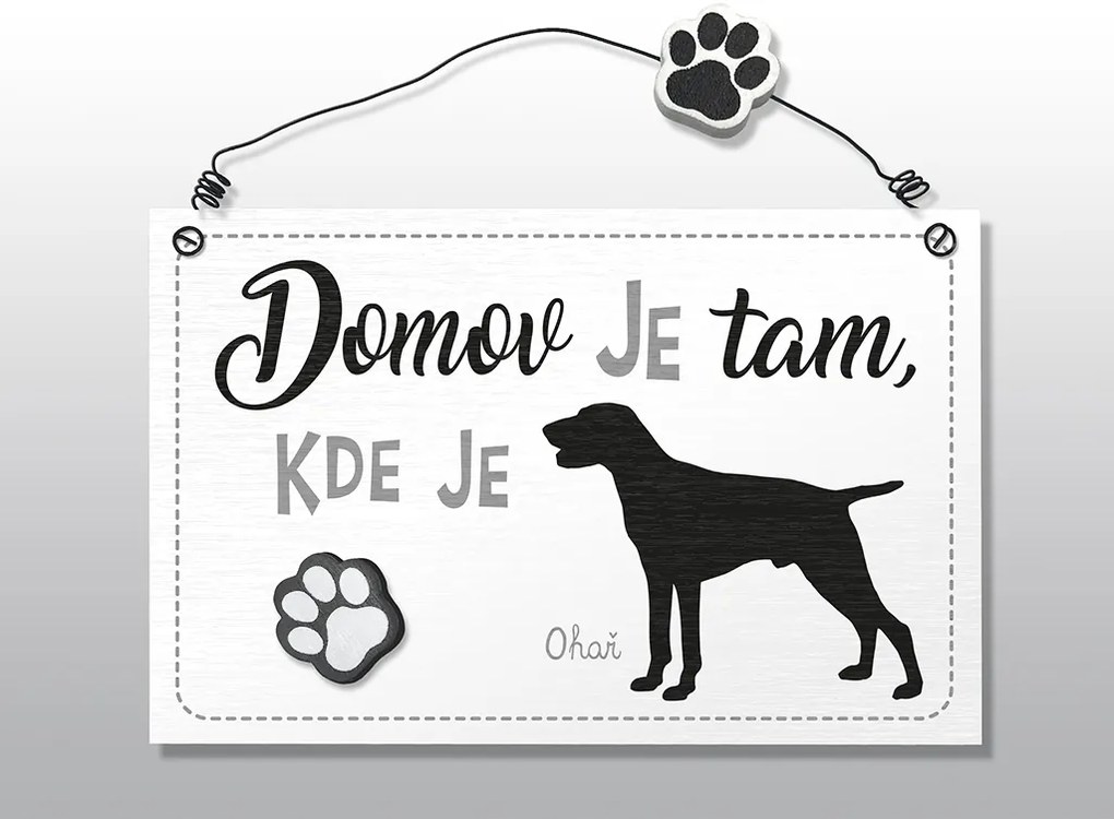 Nekupto Dekorace cedule se psem Ohař