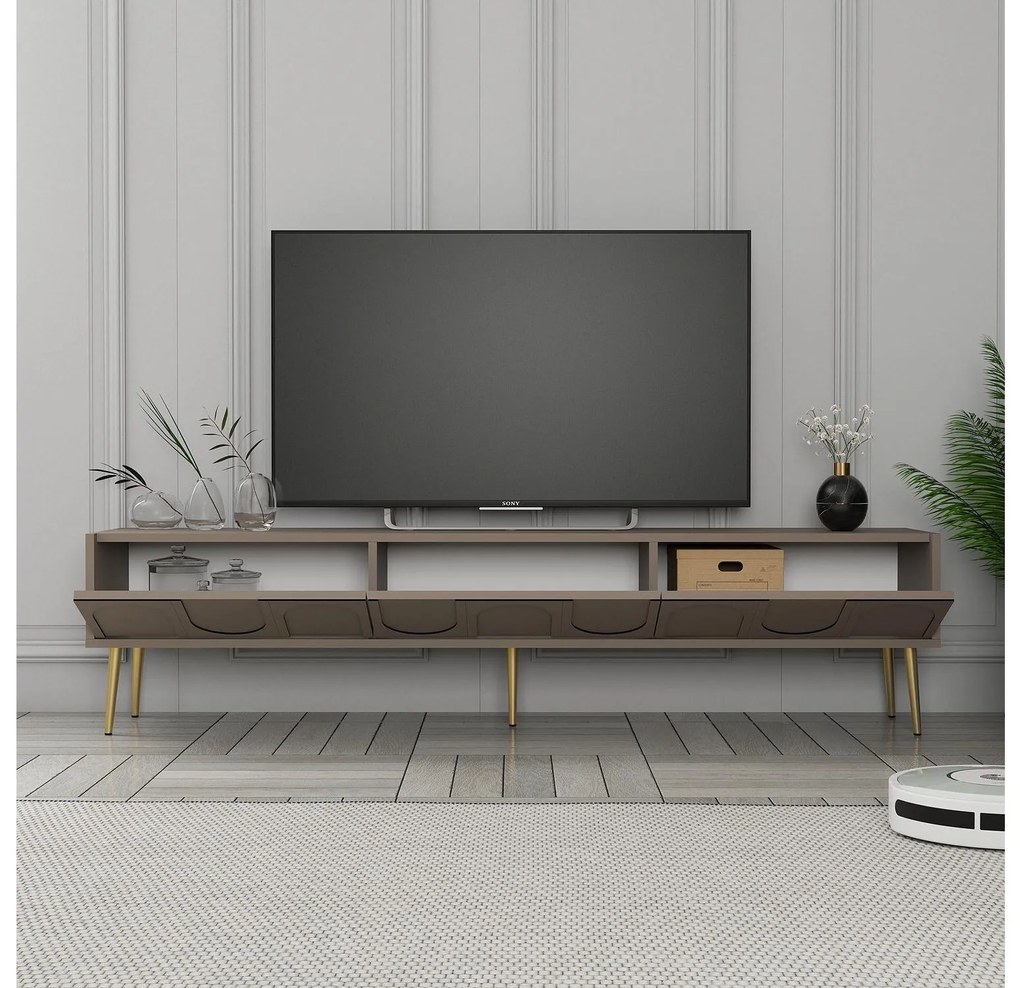 TV stolík/skrinka Bipemu 3 (atlas + zlatá) . Vlastná spoľahlivá doprava až k Vám domov. 1095680