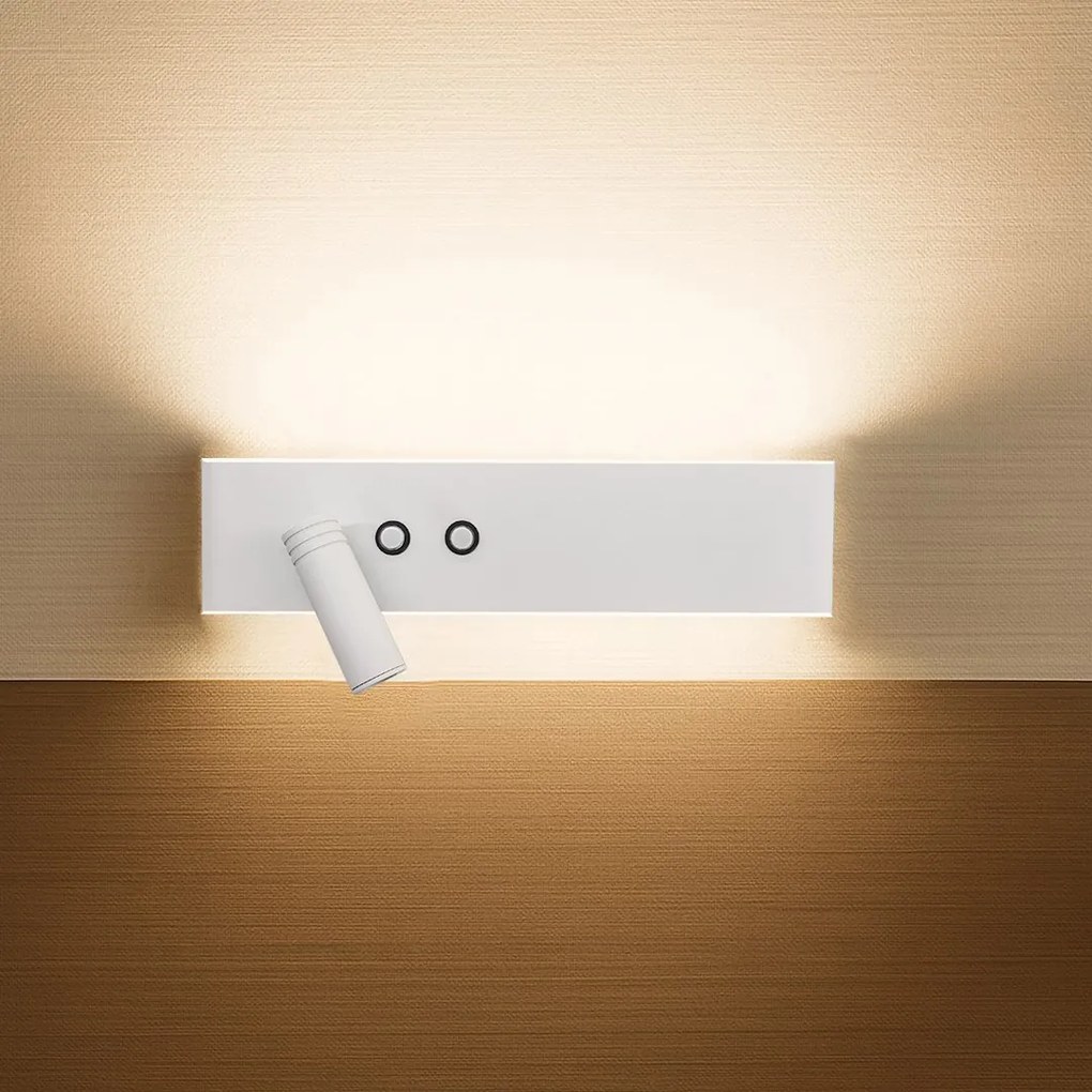 Nástenné LED svietidlo Resort L, 1x LED 10+3w, 4000k, (možnosť polohovania), w