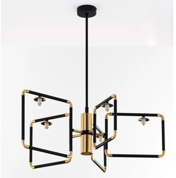 Jupiter 1985 - Luster na tyči IBRA 5xG9/10W/230V čierna/zlatá
