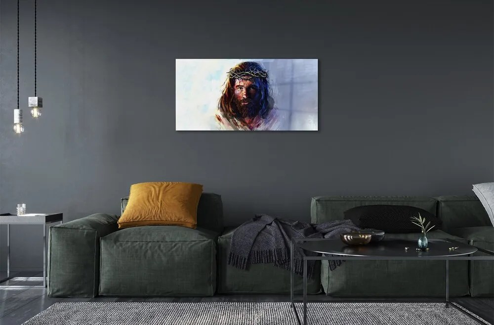 Sklenený obraz obrázok Ježiša 100x50 cm