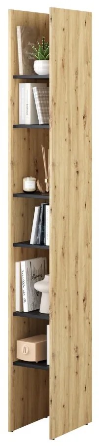 Regál Bed-Concept BC-24, Farby: dub artisan / čierna
