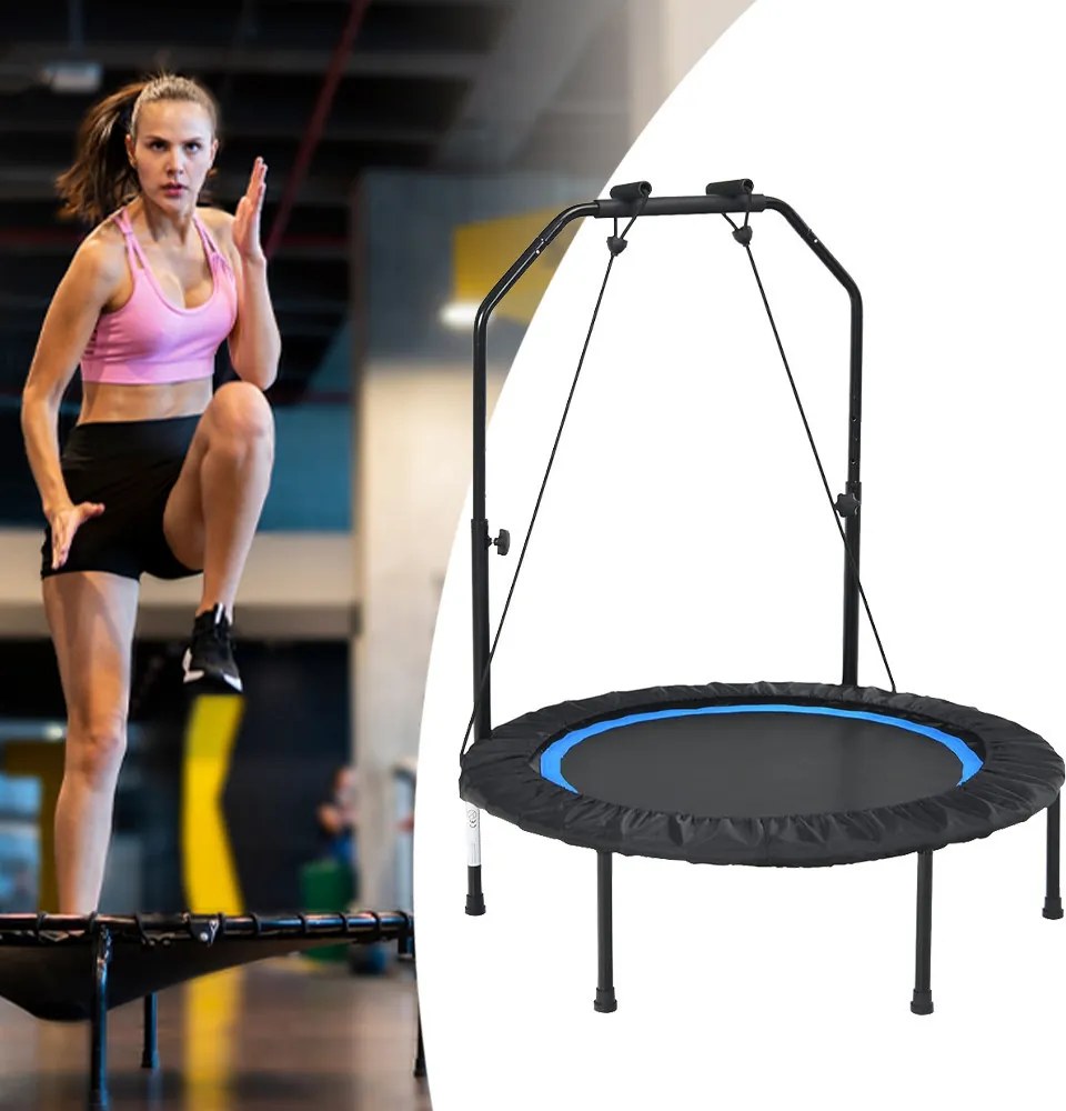 Fitness trampolína s madlom