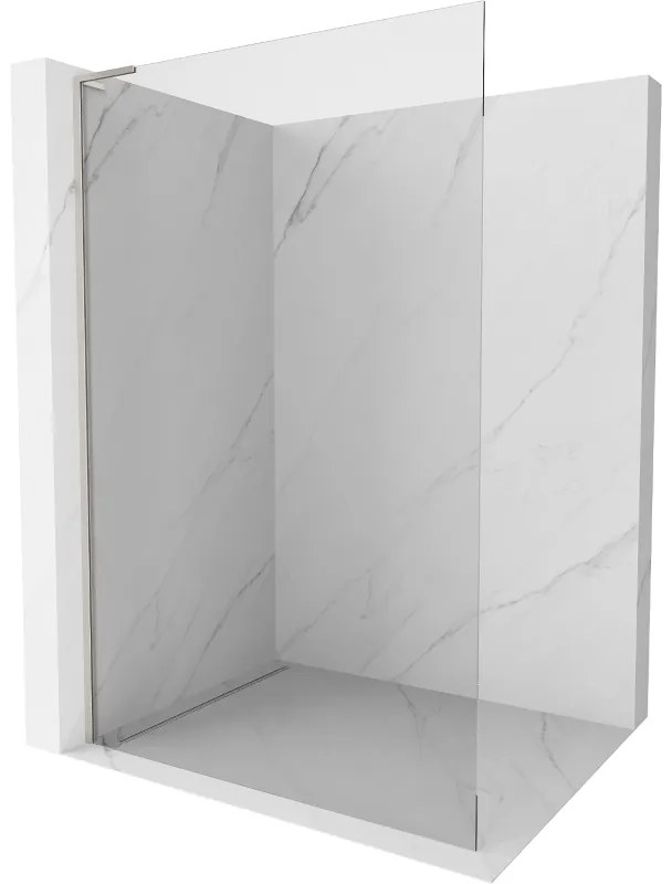 Mexen Kioto L, sprchová zástena Walk-In 55 x 200 cm, 8mm číre sklo, brúsená oceľ profil, 800-055-103-97-00