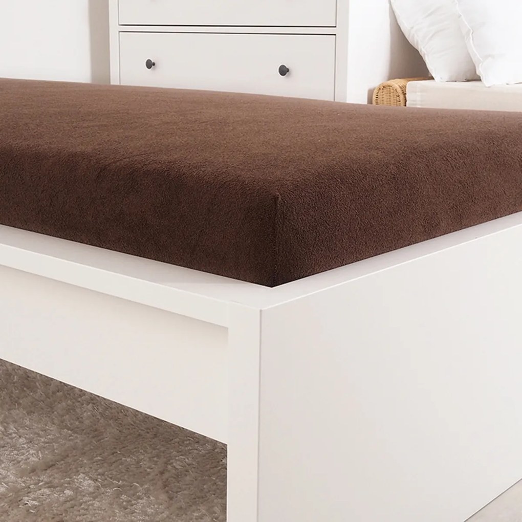 4Home froté prestieradlo Ideál tmavohnedá, 90 x 200 cm