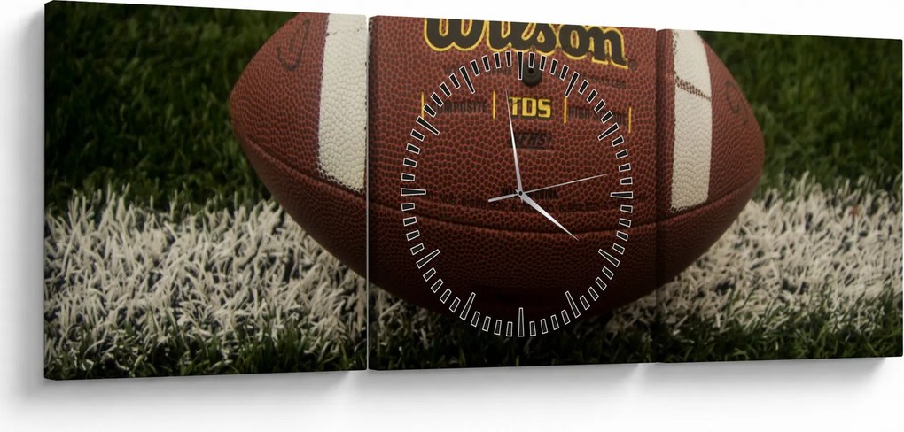 Obraz - Futbal (s hodinami) (90x30 cm)