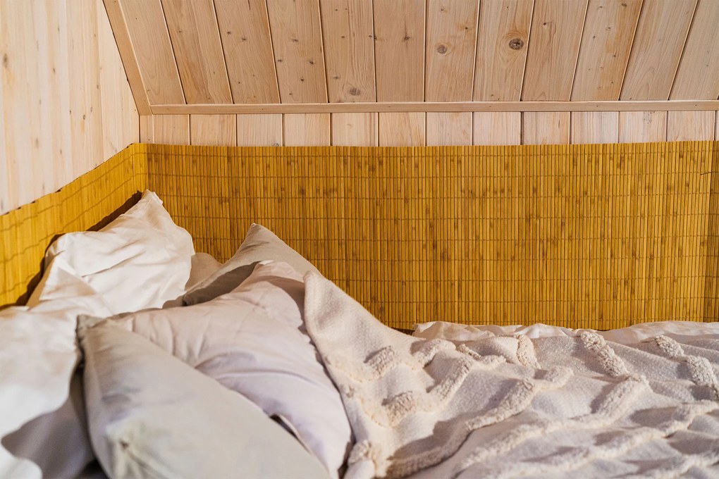 Bambusová rohož za posteľ svetlo hnedá Šírka rohože: 80 cm, Dĺžka rohože: 300 cm