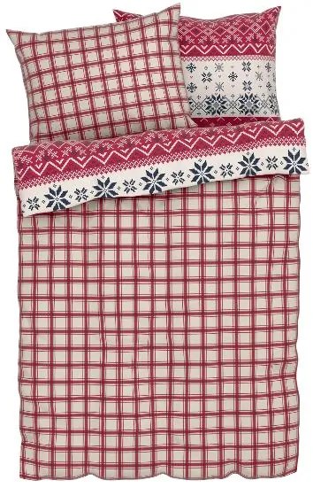 Livarno home Posteľná vianočná bielizeň z mikrovlákna, 200 x 220 cm (červená) (100396369)