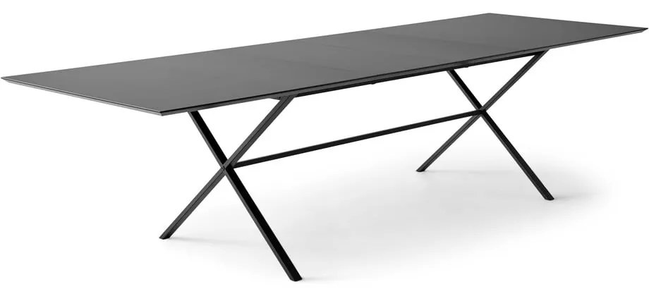Čierny rozkladací jedálenský stôl s čiernou doskou 100x210 cm Meza – Hammel Furniture