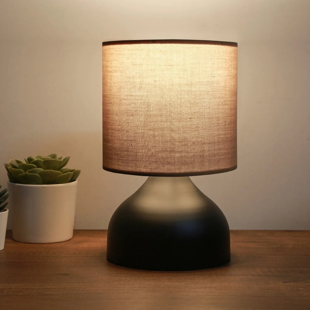 Stolná lampa Mija čierna/hnedá