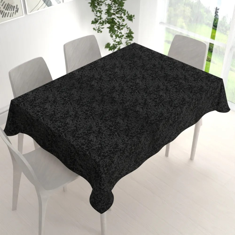 Biante Teflónový obdĺžnikový obrus TF-098 Venezia čierny 60x100 cm