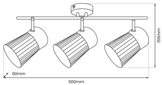 Bodové svietidlo BEST 3xE14/40W/230V čierna