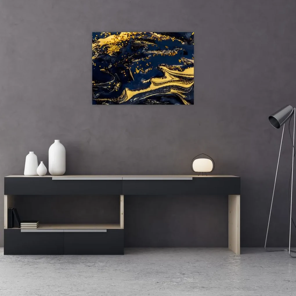 Sklenený obraz abstrakcie (70x50 cm)