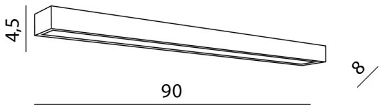 LED nástenné svietidlo Rado 90 4000 chróm
