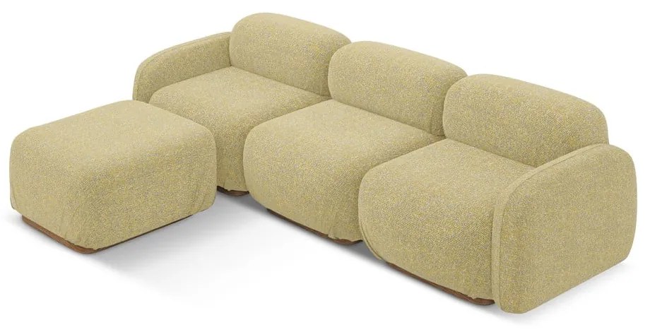 Žltá modulárna rohová pohovka (variabilná) Ailani – Makamii