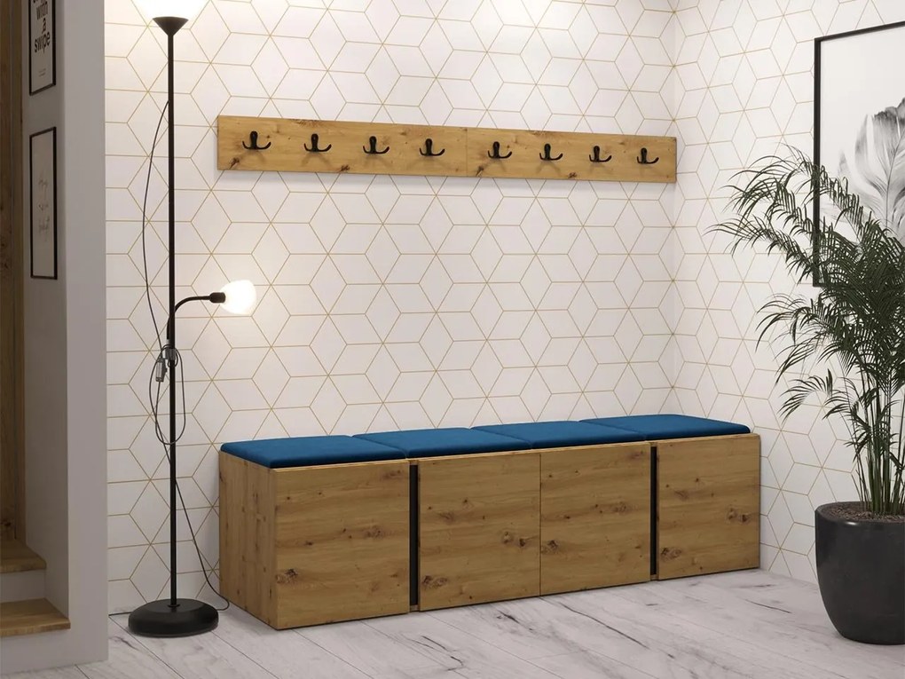 Predsieň Tavasz VII, Farby: grafit, Farba čalúnenia:: ekokoža Soft 017 (biela)