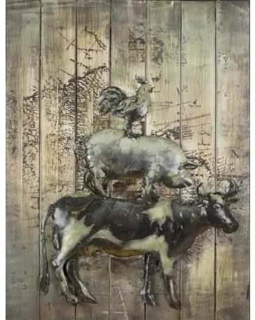 Kovový obraz na dreve 60x80 G160714