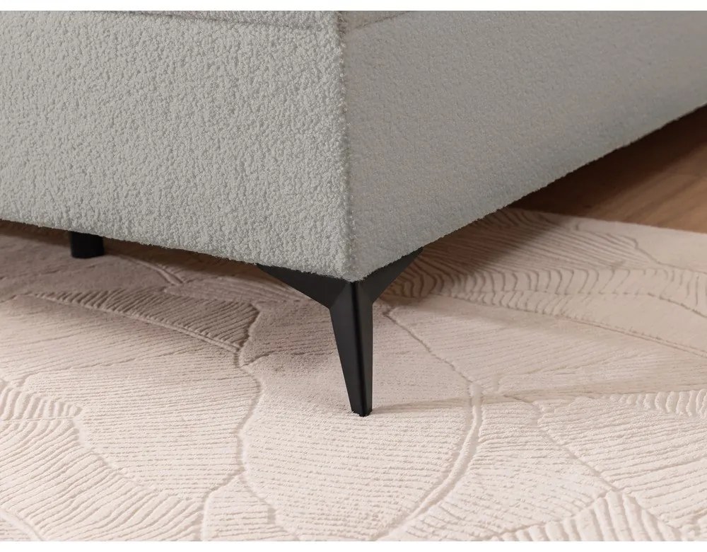 Svetlosivá boxspring posteľ s úložným priestorom 160x200 cm Ornes – Ropez