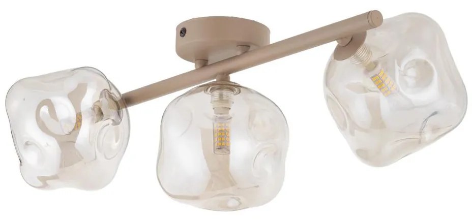 TK Lighting Prisadený luster LAVA 3xG9/8W/230V béžová/dymovo-béžová 11105