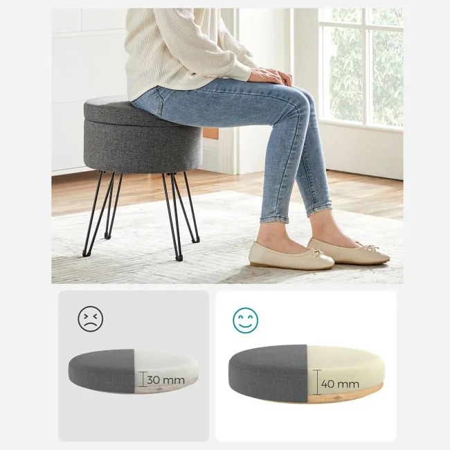 Taburetka s vekom LOM002G02 sivá