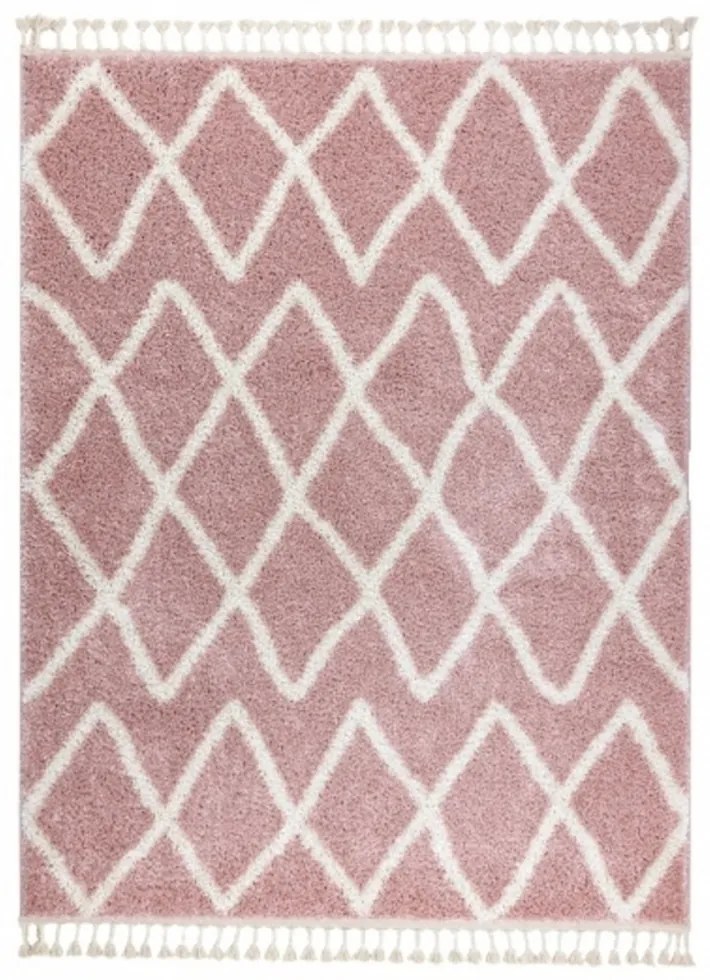 Kusový koberec Shaggy Beni ružový, Velikosti 80x150cm