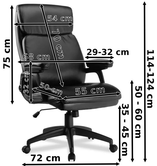 Kancelárska stolička CONCORD čierna