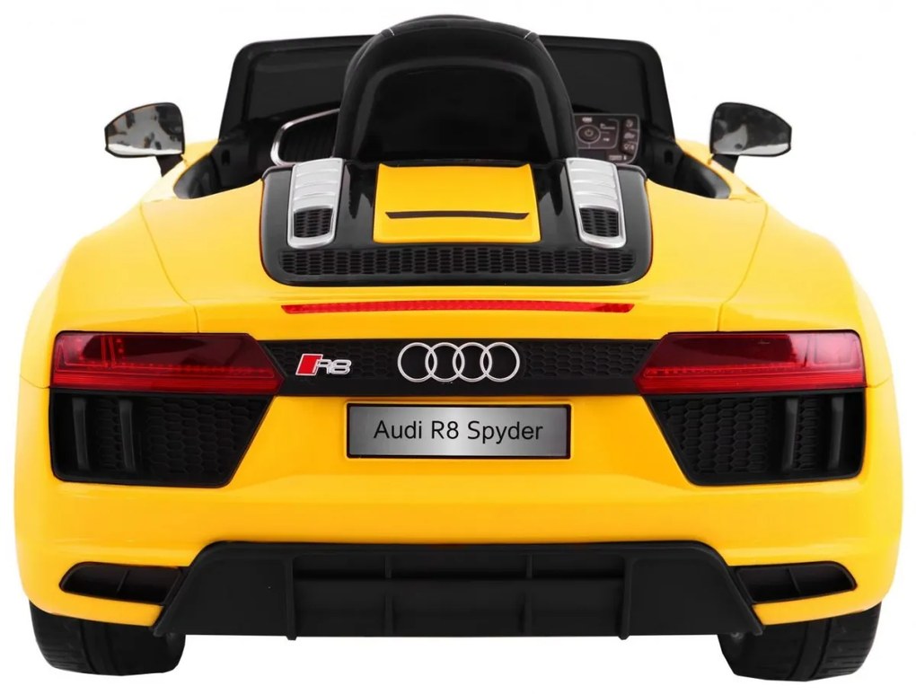 RAMIZ ELEKTRICKÉ AUTÍČKO AUDI R8 SPYDER RS EVA - NELAKOVANÉ - BIELE  MOTOR-2x45W - BATÉRIA 2x6V7Ah - 2022