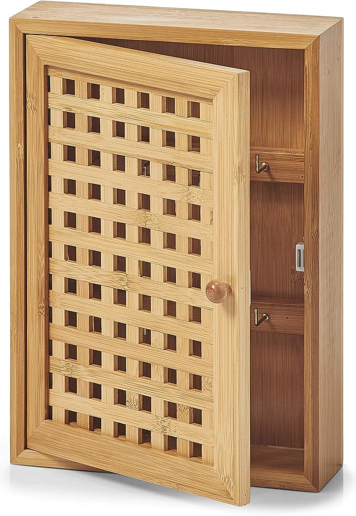 Skříňka na klíče, věšák na klíče, bambus KEYS