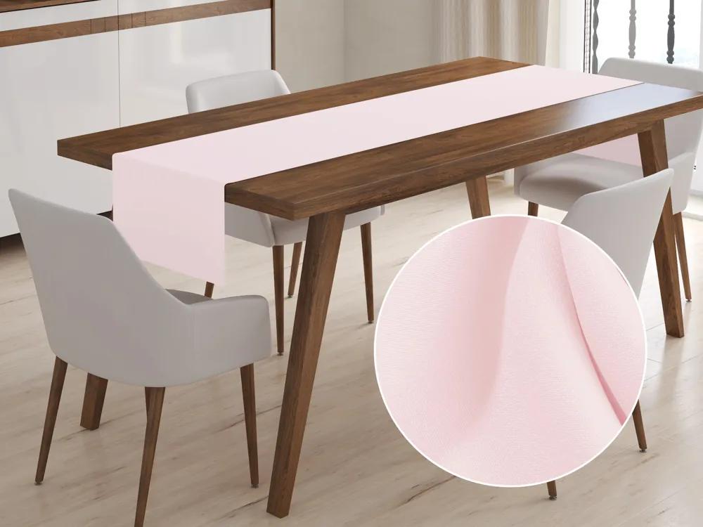 Biante Dekoračný behúň na stôl Rongo RG-054 Lastúrovo ružový 20x140 cm