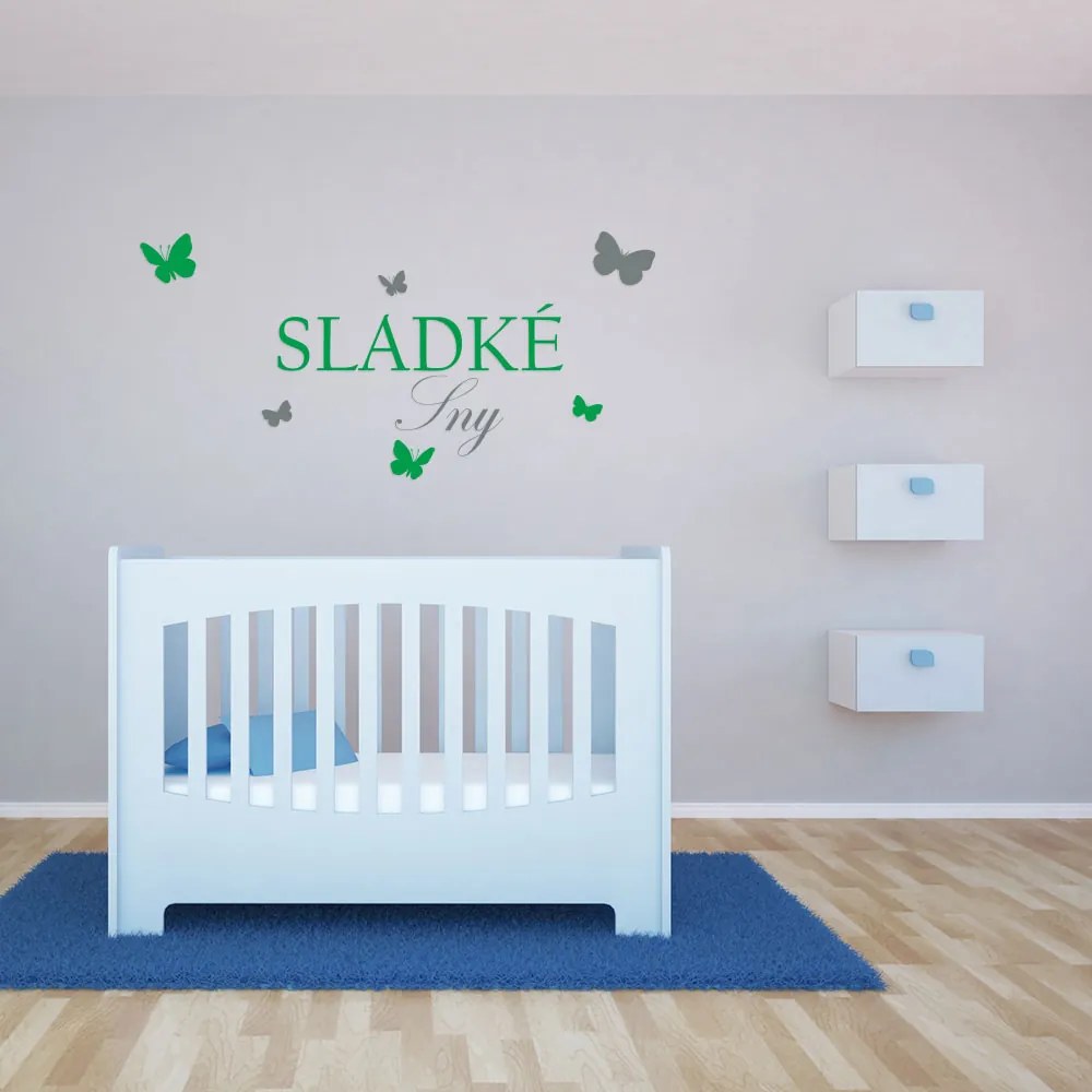 GLIX Sladké sny - samolepka na stenu Čierna a červená 120 x 60 cm