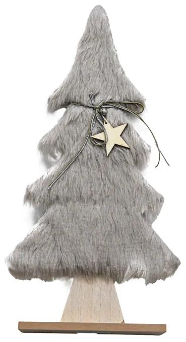 Dekoračný vianočný stromček s kožušinou LUSH 41 cm - rôzne farby Farba: Hnedá