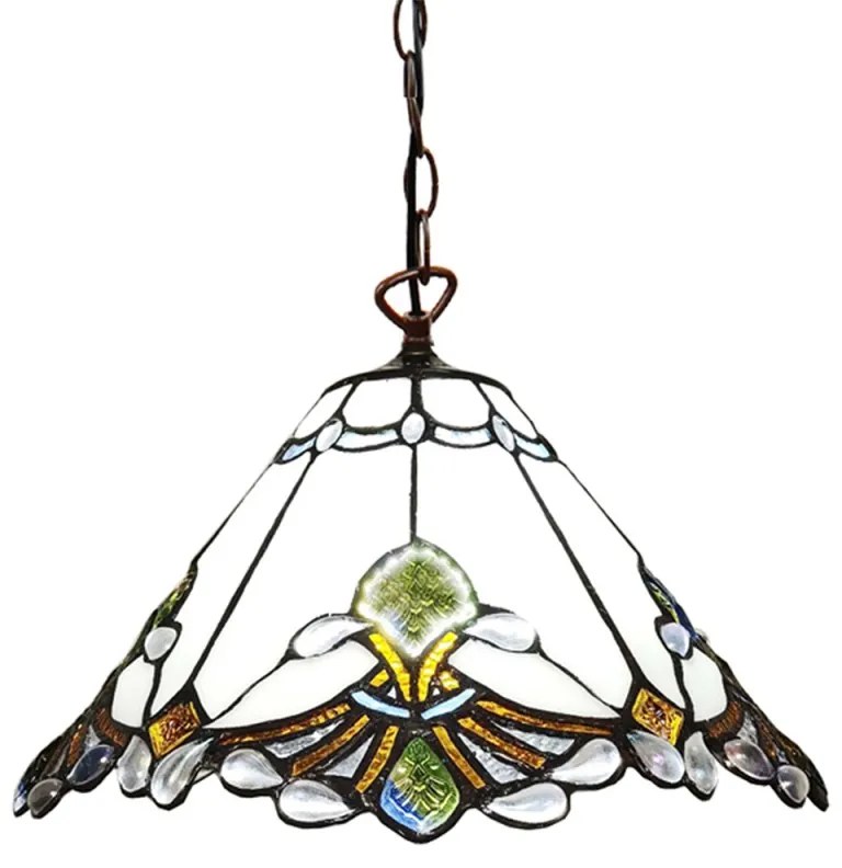 Vitráž luster do spálne CRYSTAL Ø31