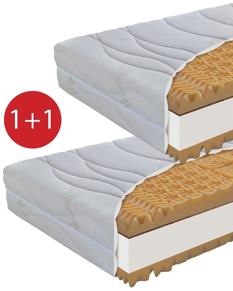Vyrobené na Slovensku Penový matrac Kokos masage 1+1 Rozmer: 85 x 195 cm