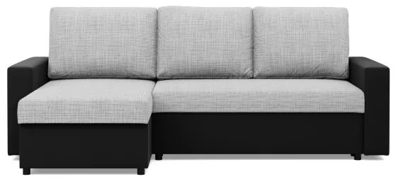 Rohová rozkladacia sedačka LUNA sivá / čierna